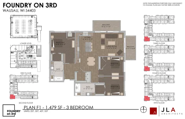 Three Bedroom Floor Plan - F1