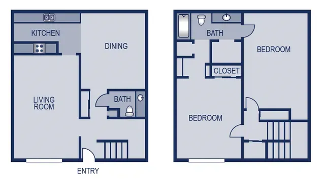 2Bed, 2Bathroom, 1Closet, 1414 SQFT