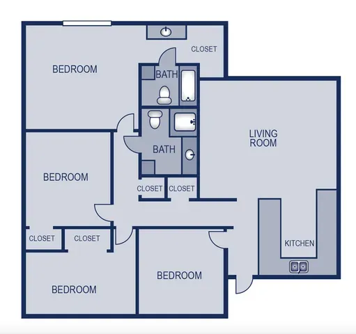 4 Bed, 2Bathroom, 4Closet, 1474 SQFT