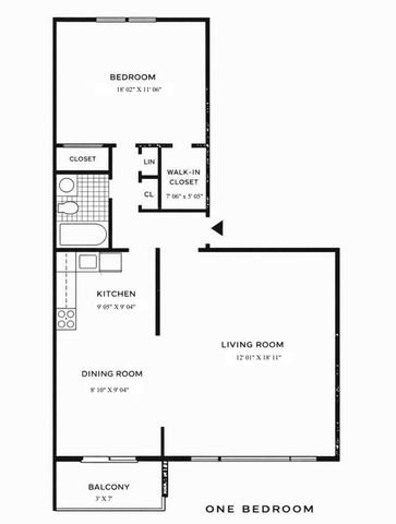 1 bedroom floor plan large