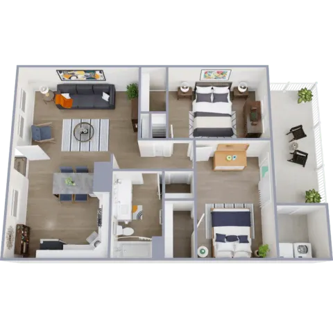 2 bedroom 1 bath