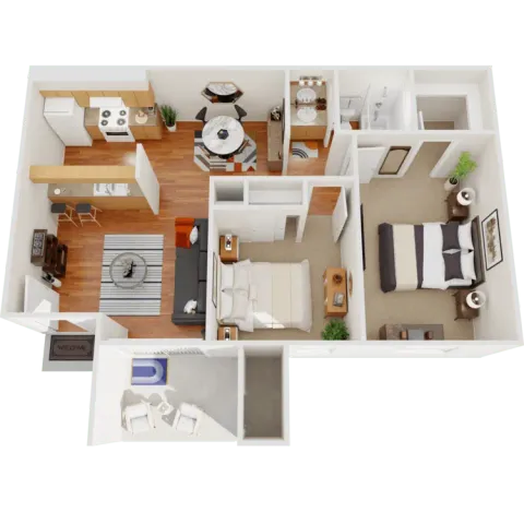 2 bedroom 1 bath