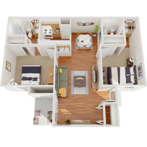 Two bedroom two bath