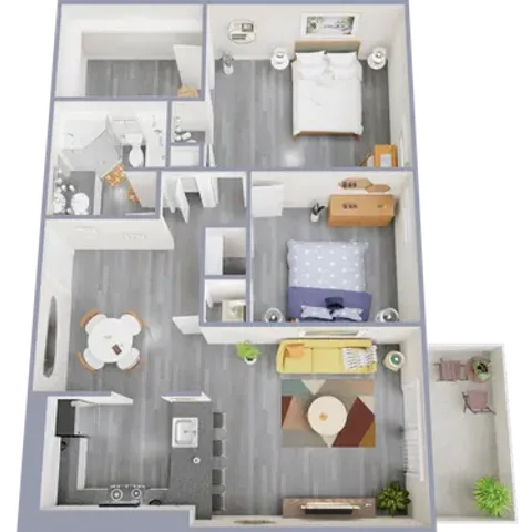 tower two bedroom one bath