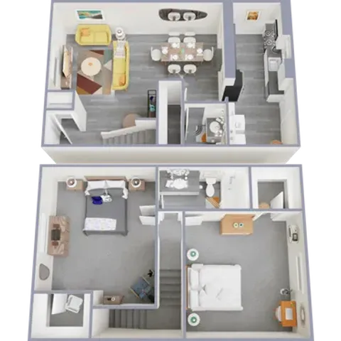 townhome two bedroom one and a half baths