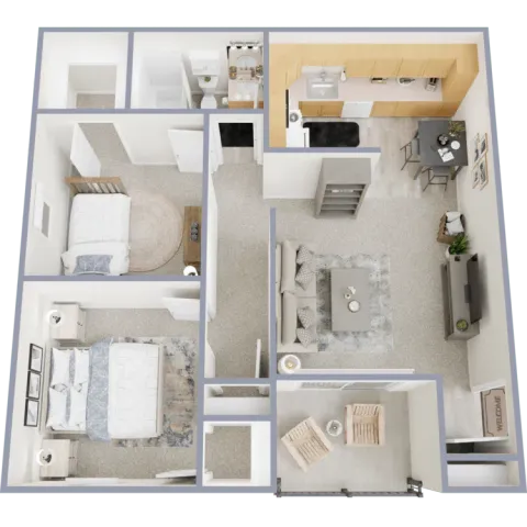 2 bedroom 1 bathroom