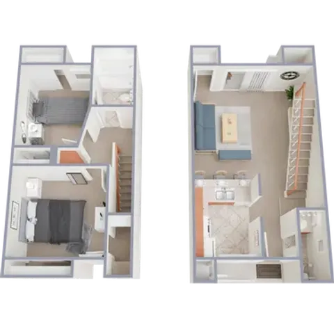 2 bed 1.5 bath