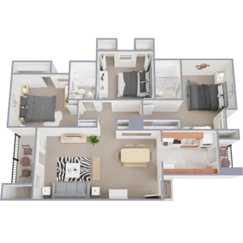 3 bed 1.75 bath A