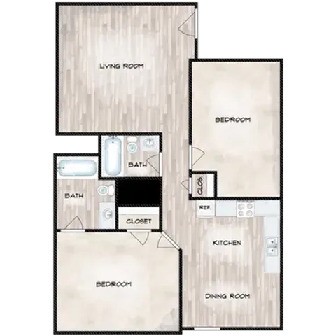 two bedroom two badroom