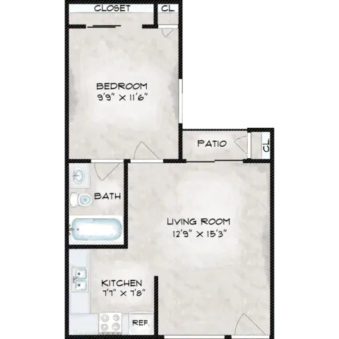 one bedroom one bath