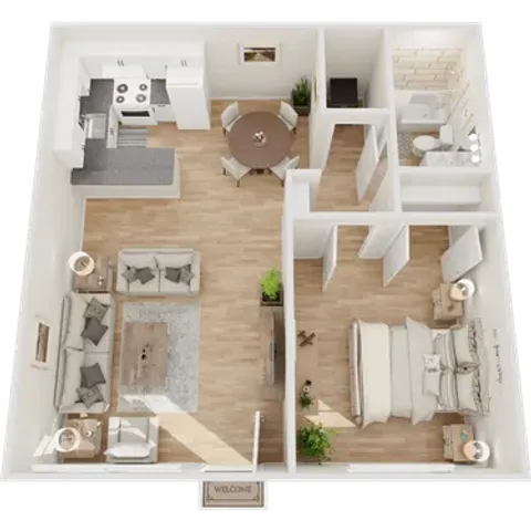 one bedroom one bathroom