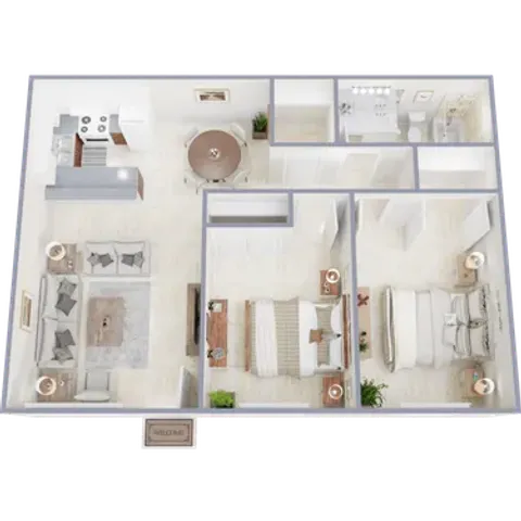 two bedroom one bath