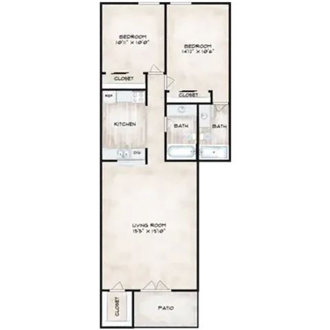 two bed two bath