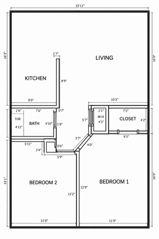 https://www.rivergardenapts.com/ - Two-Bedroom Floorplan