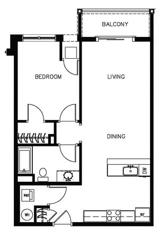 1 bed 1 bath- Village