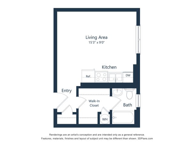Grand Meridian - Studio Floorplan