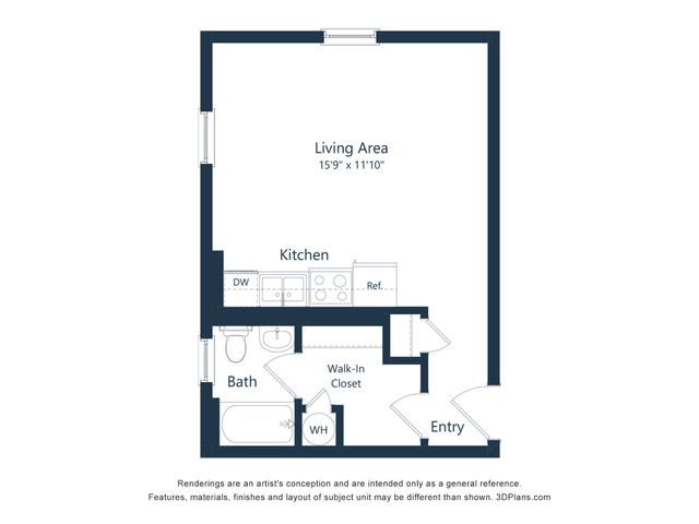 Grand Meridian - Studio Floorplan