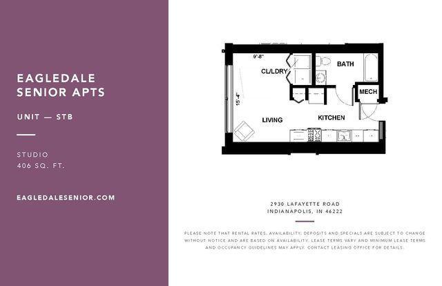 Eagledale Senior - Studio Floorplan