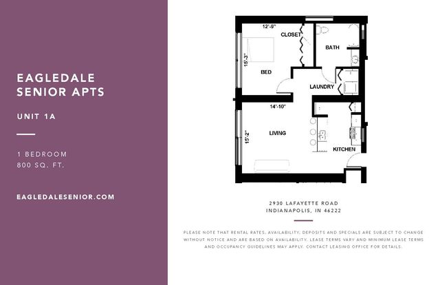 Eagledale Senior - Floorplan Unit 1A
