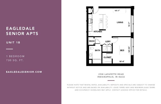 Eagledale Senior - Unit 1B Floorplan