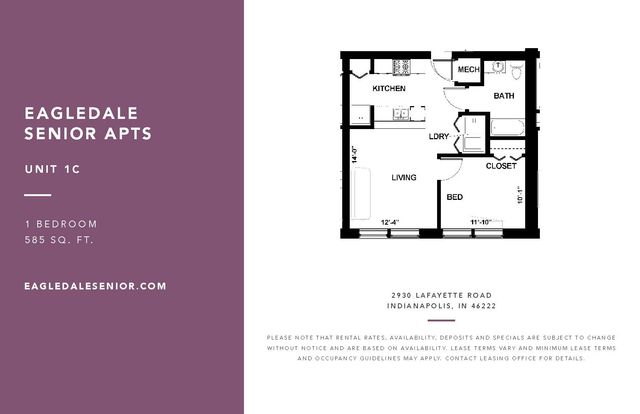 Eagledale Senior - Unit 1C Floorplan