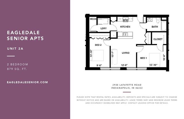 Eagledale Senior - Unit 2A Floorplan