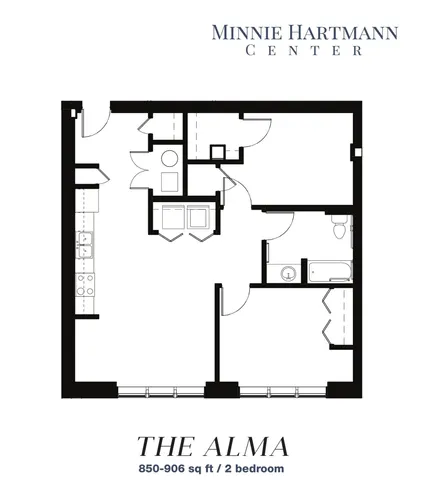 Minnie Hartmann - Two-Bedroom Floorplan