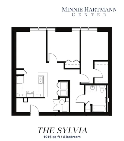 Minnie Hartmann - Two Bedroom Floorplan