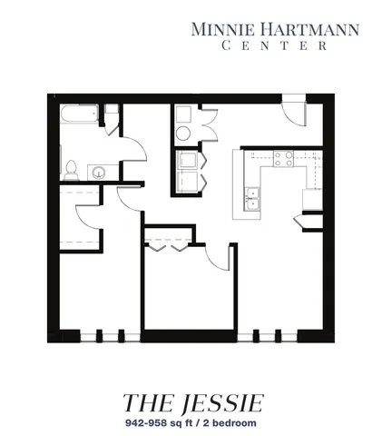 Minnie Hartmann - Two Bedroom Floorplan