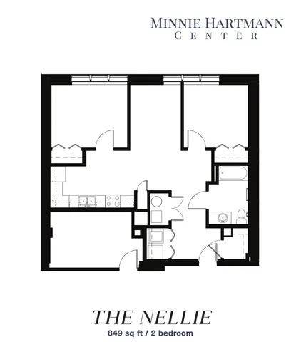 Minnie Hartmann - Two Bedroom Floorplan