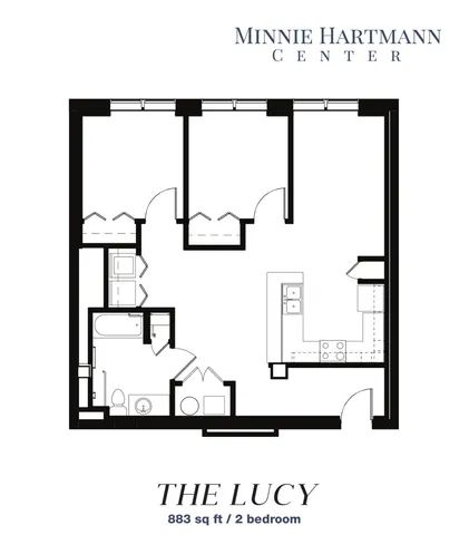 Minnie Hartmann - Two-Bedroom Floor Plan