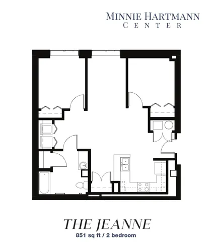 Minnie Hartmann - Two-Bedroom Floorplan