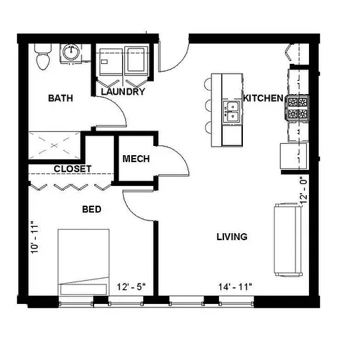Florence Fay - 1B-J Floor Plan