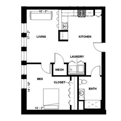 Florence Fay - 1 Bedroom Layout