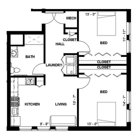 Florence Fay - Floorplan 2B-C