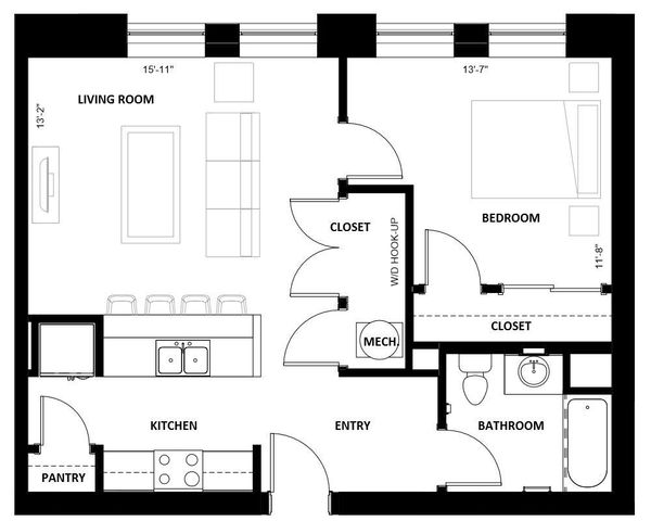 Lawrence Senior - One Bed Floorplan