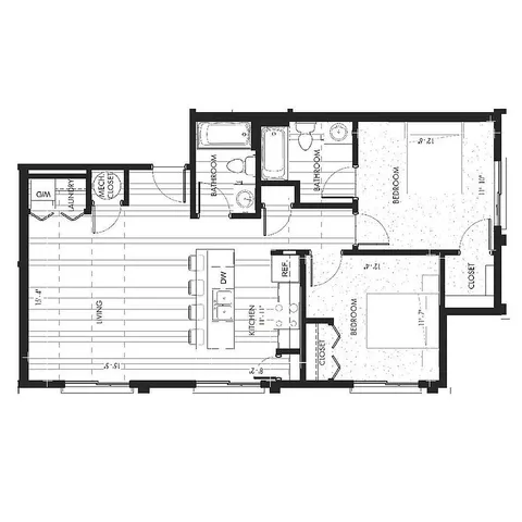 Monon Lofts - Two Bedroom Floorplan