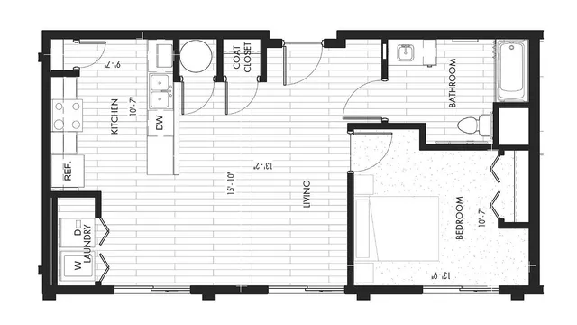 Monon Lofts - Commuter Floor Plan