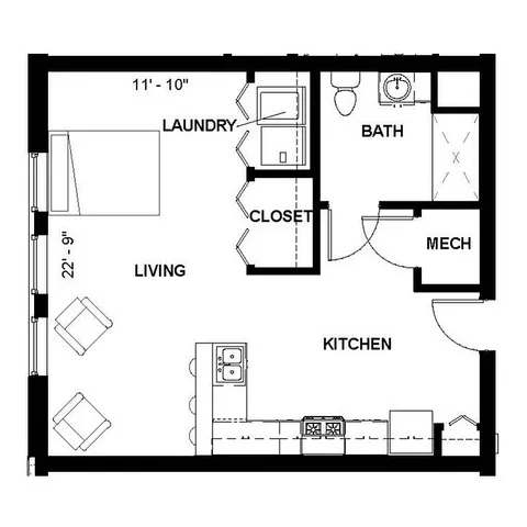 Florence Fay - Studio Floorplan