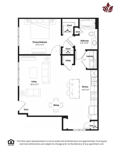 Modern floor plan layout