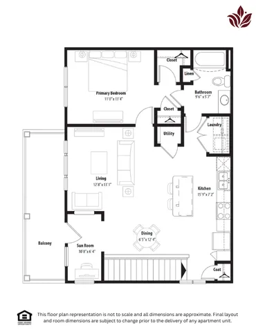 Modern floor plan layout