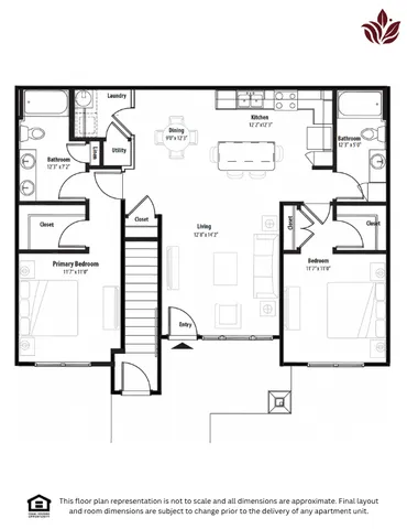 Modern floor plan layout