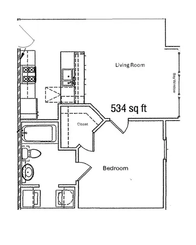 1 Bedroom 534 SQFT