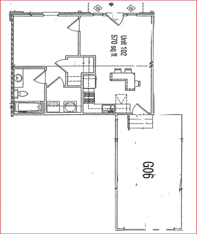 1 Bedroom 570 SQFT