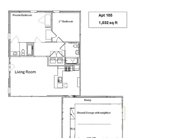 2 Bedroom 1032SQFT