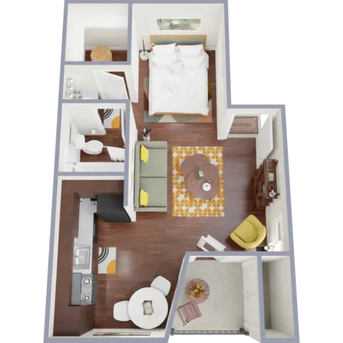 Studio Apartment Floor Plan