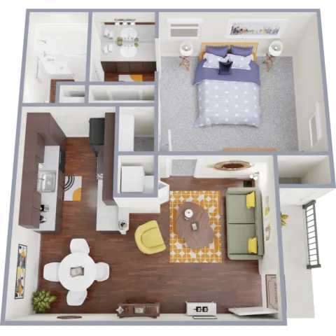 1 Bedroom Spacious Floor Plan