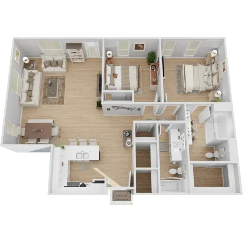 2 Bed 2 bath Penthouse