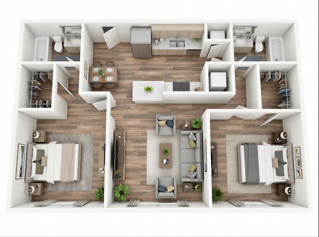 Highland Park - Two-Bedroom Floorplan