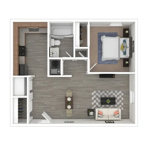 Clear Stone Place - One-Bedroom Floorplan
